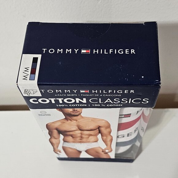 Tommy Hilfiger Cotton Classics Brief 4-Pack - Stone - Men's Size M - 09TF001 - Picture 2 of 5